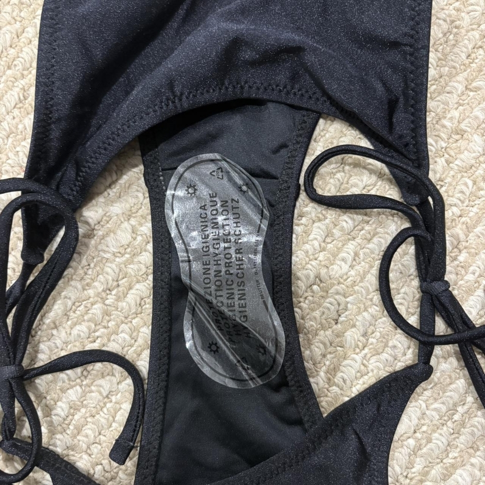 Volcom Women's Black Sparkly Ties Bikini Set - Picture 3 of 6